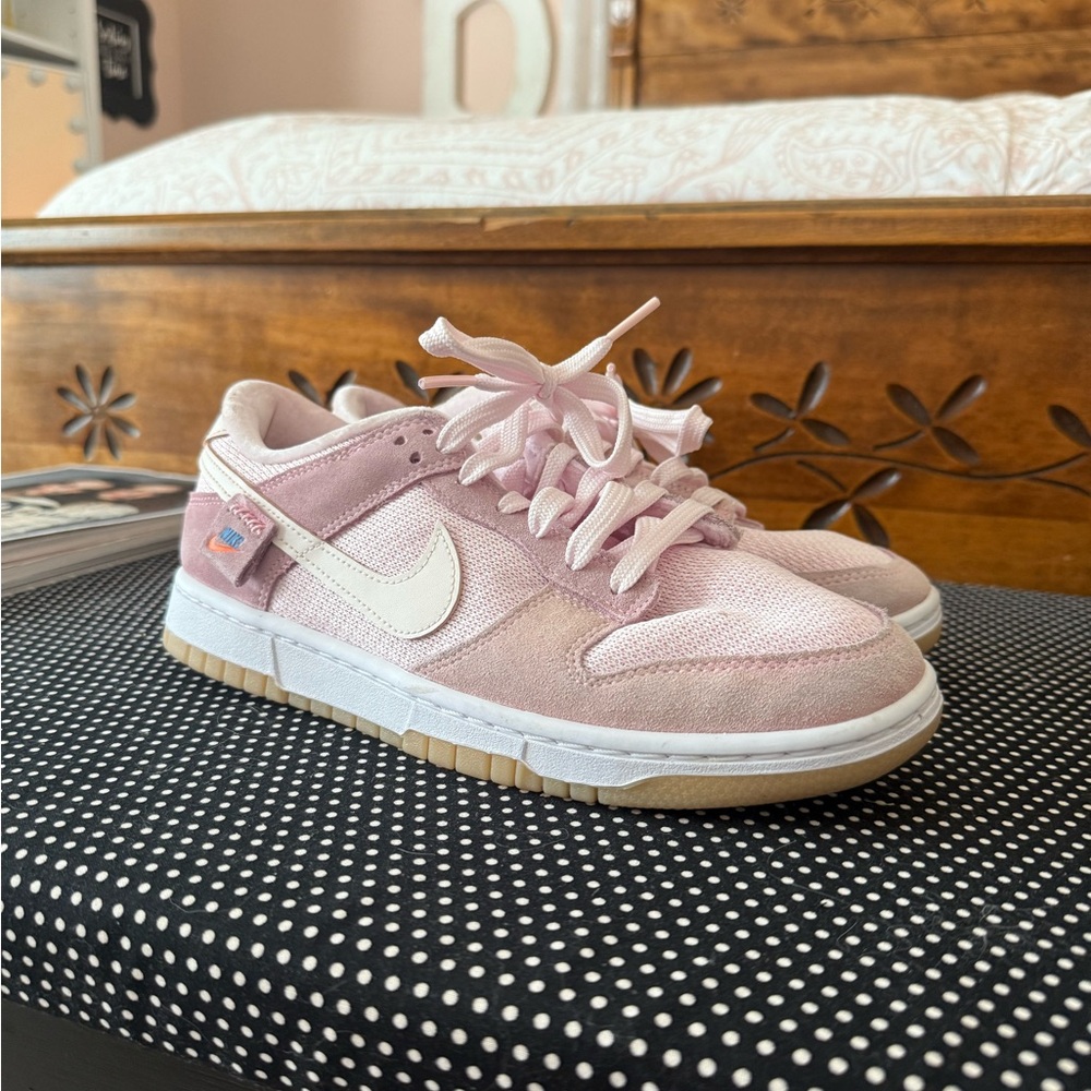 Pink and White Sneakers